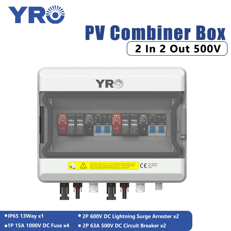 2 In 2 Out 500V solcellsfördelningsbox
