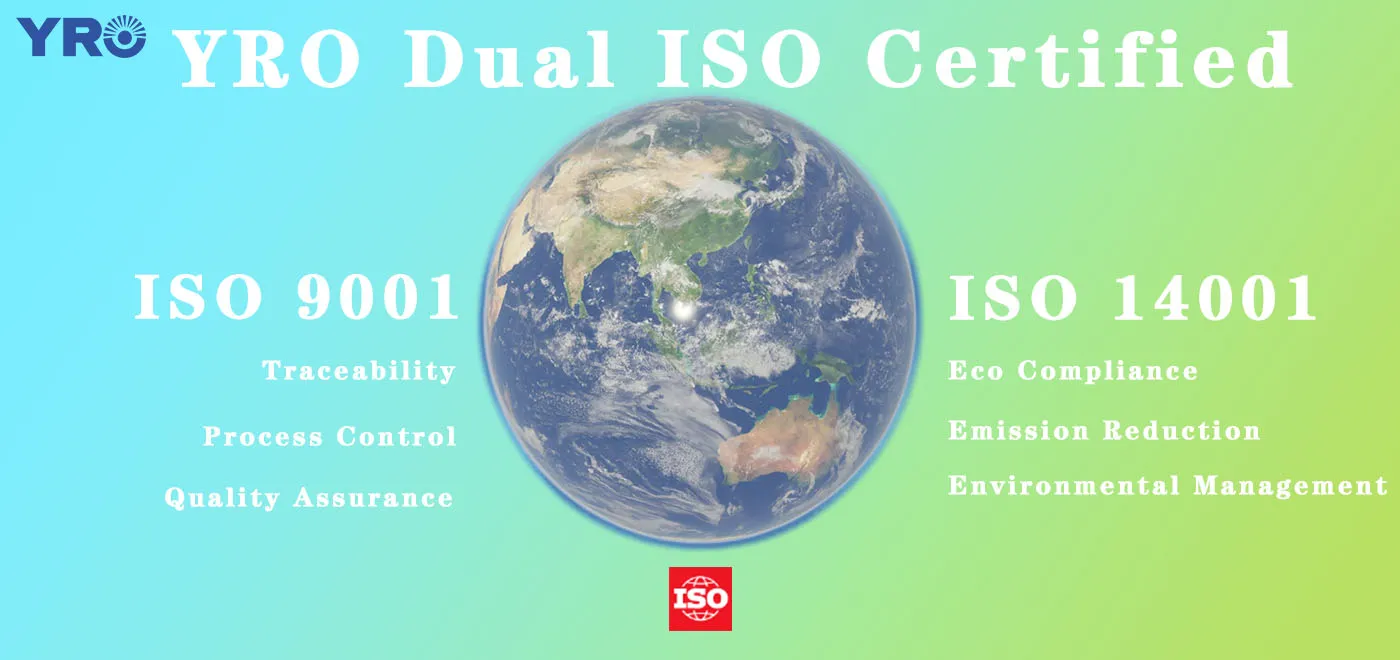 YRO får Certifiering av ISO -kvalitet och miljöhanteringssystem