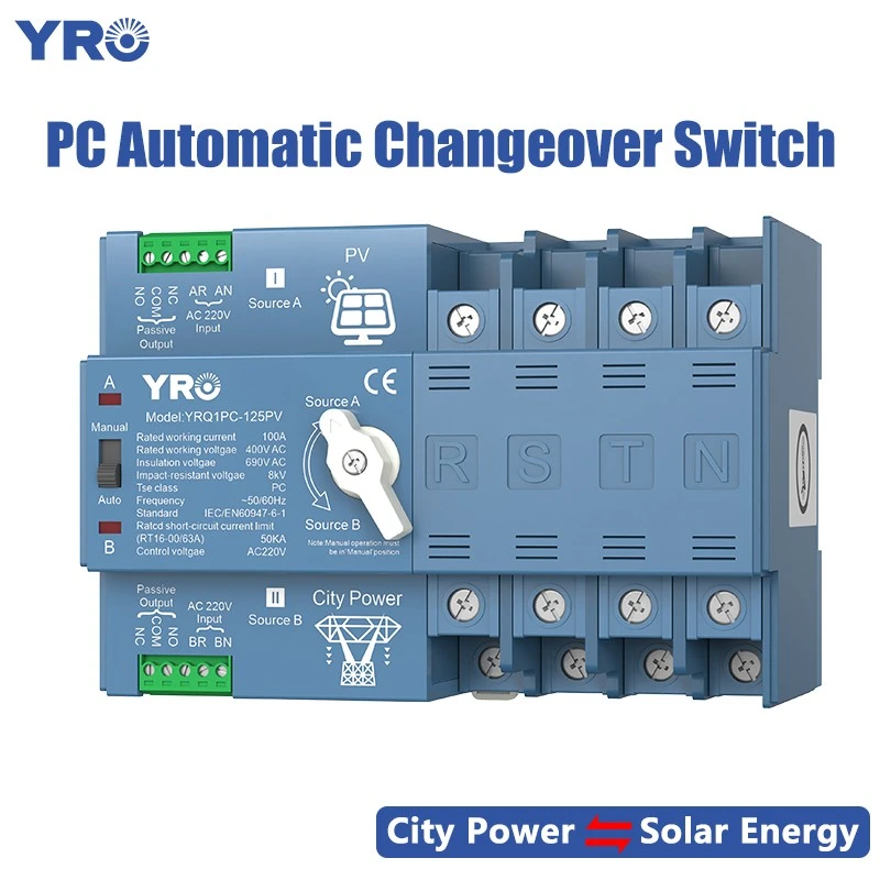 4P 125A 400V PV -typ PC ATS
